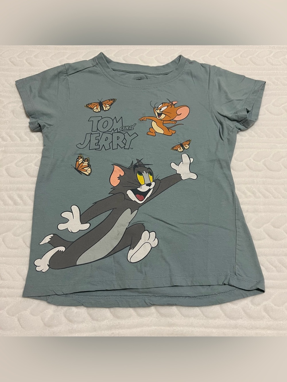 🖤 FREE 🖤 Tom and Jerry - Kids' Graphic Tee - Slate Green